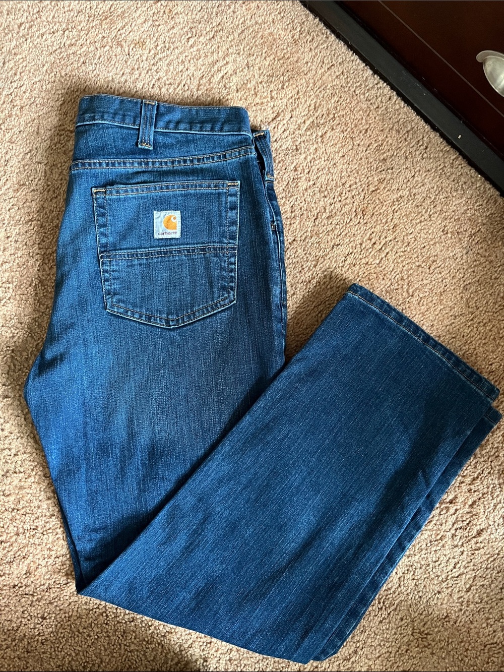 Carhartt Men's Relaxed Dark Blue Denim Jeans